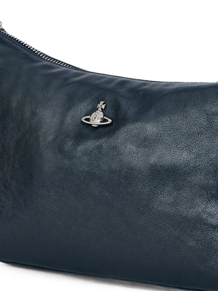 Vivienne Westwood Vivienne Westwood Shoulder Bag In Smooth Leather With Tassel Detail.Adjustable Shoulder StrapTop Zip ClosureFront Logo Hardware, view 3