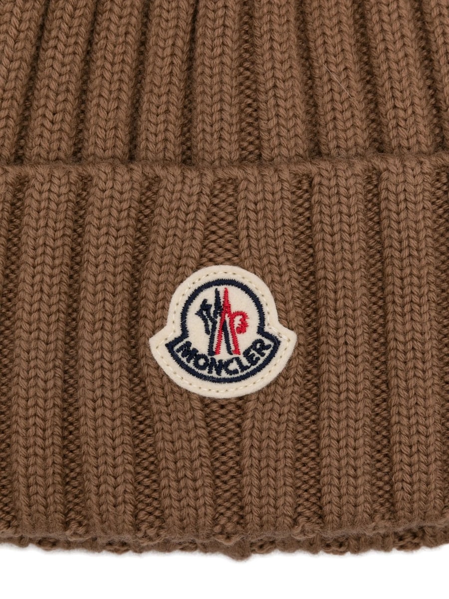 Moncler Moncler Wool Beanie Hat, view 3