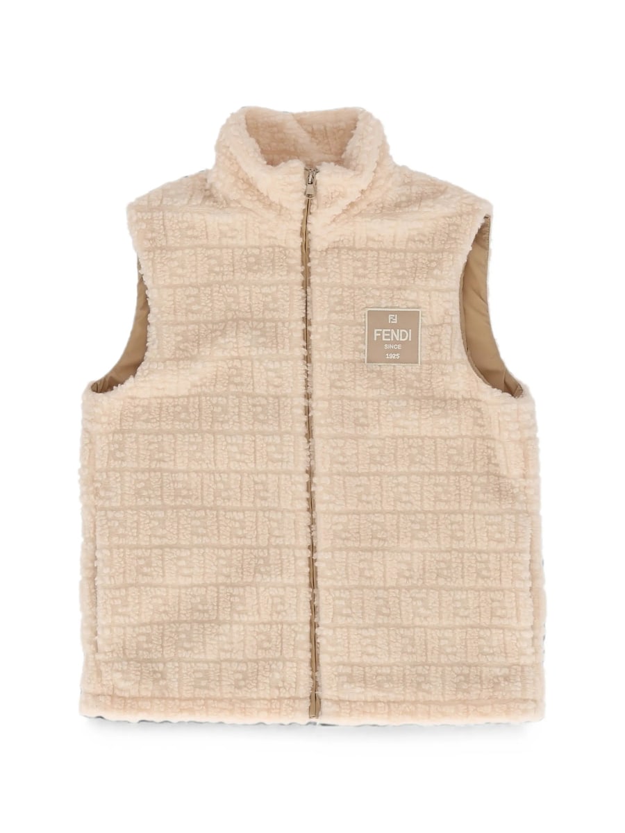 Fendi Fendi FF Logo-pattern Teddy-effect Gilet