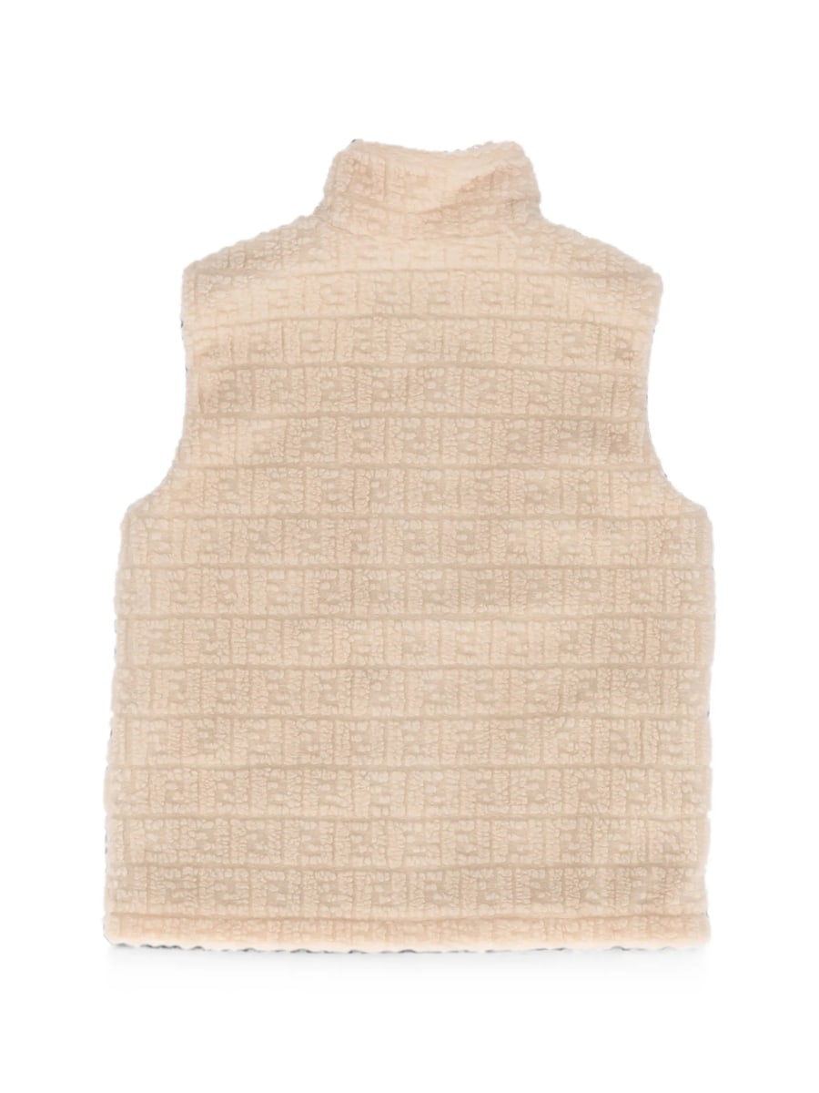 Fendi Fendi FF Logo-pattern Teddy-effect Gilet, view 3