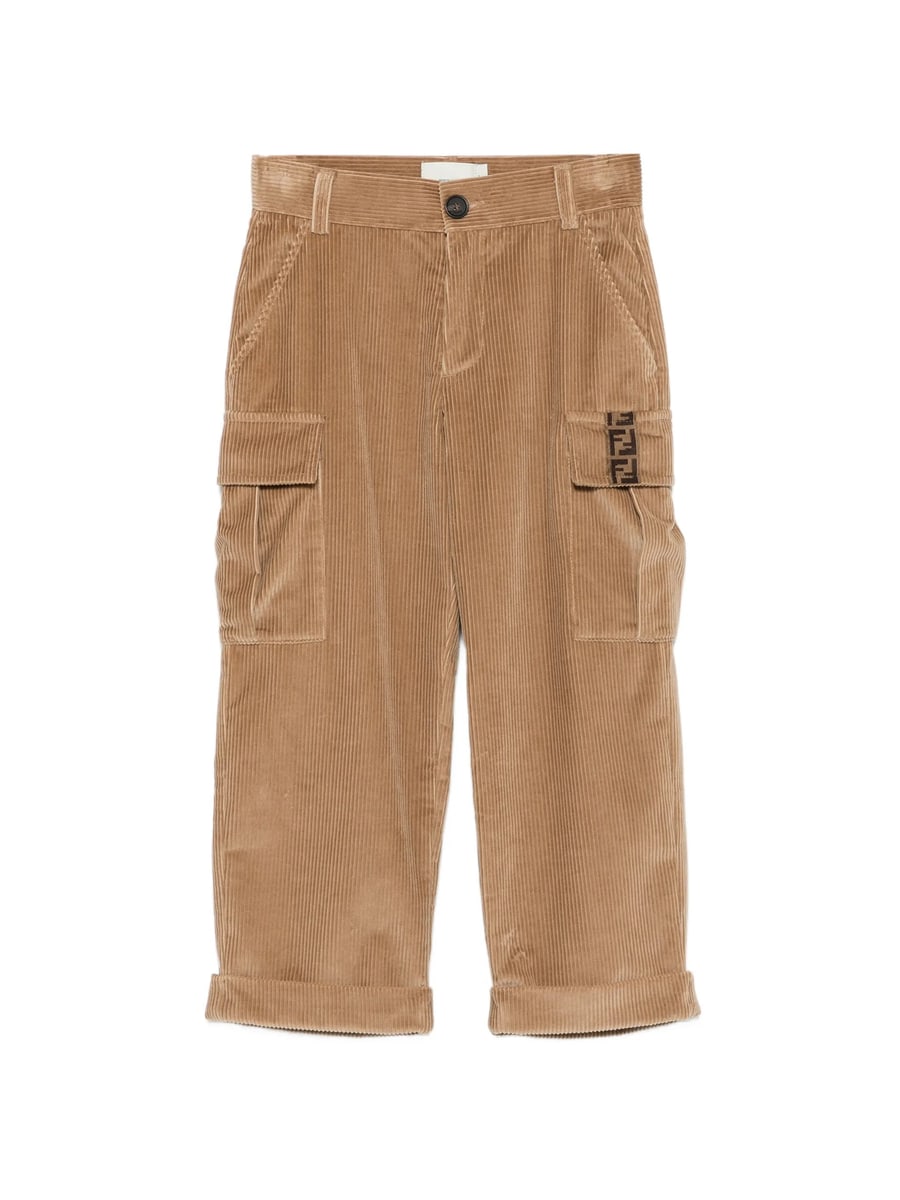 Fendi Fendi Corduroy Logo-patch Cargo Pants