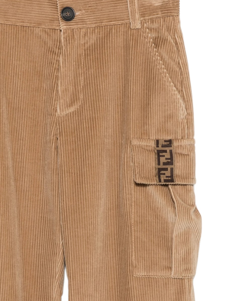 Fendi Fendi Corduroy Logo-patch Cargo Pants, view 3