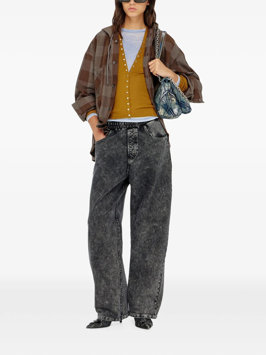 Diesel Diesel Sweatpants With Denim Effect, view 2