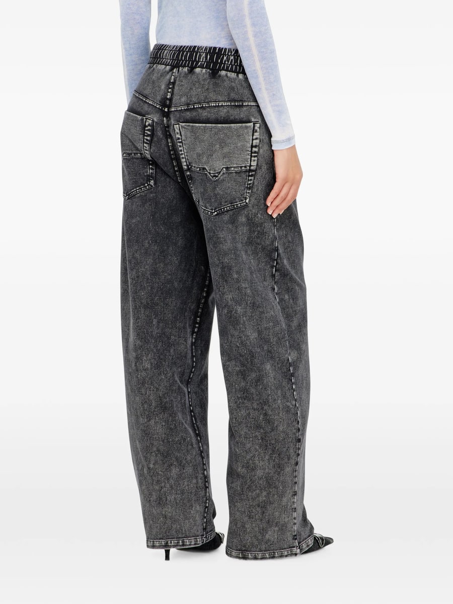 Diesel Diesel Sweatpants With Denim Effect, view 4
