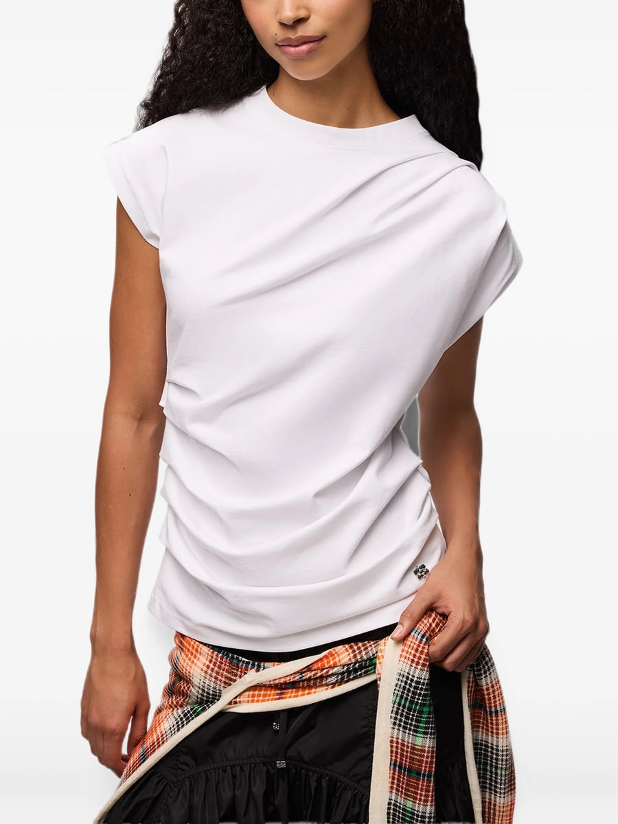 Ganni Ganni Top In Draped Jersey, view 2