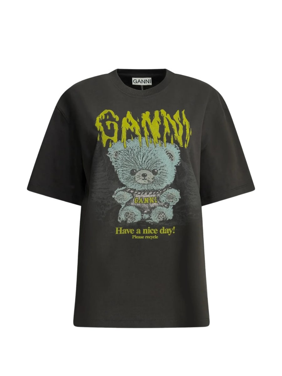Ganni Ganni Forest Teddy T-shirt