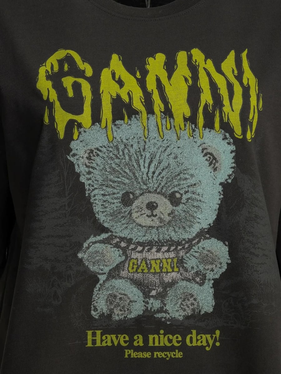 Ganni Ganni Forest Teddy T-shirt, view 3