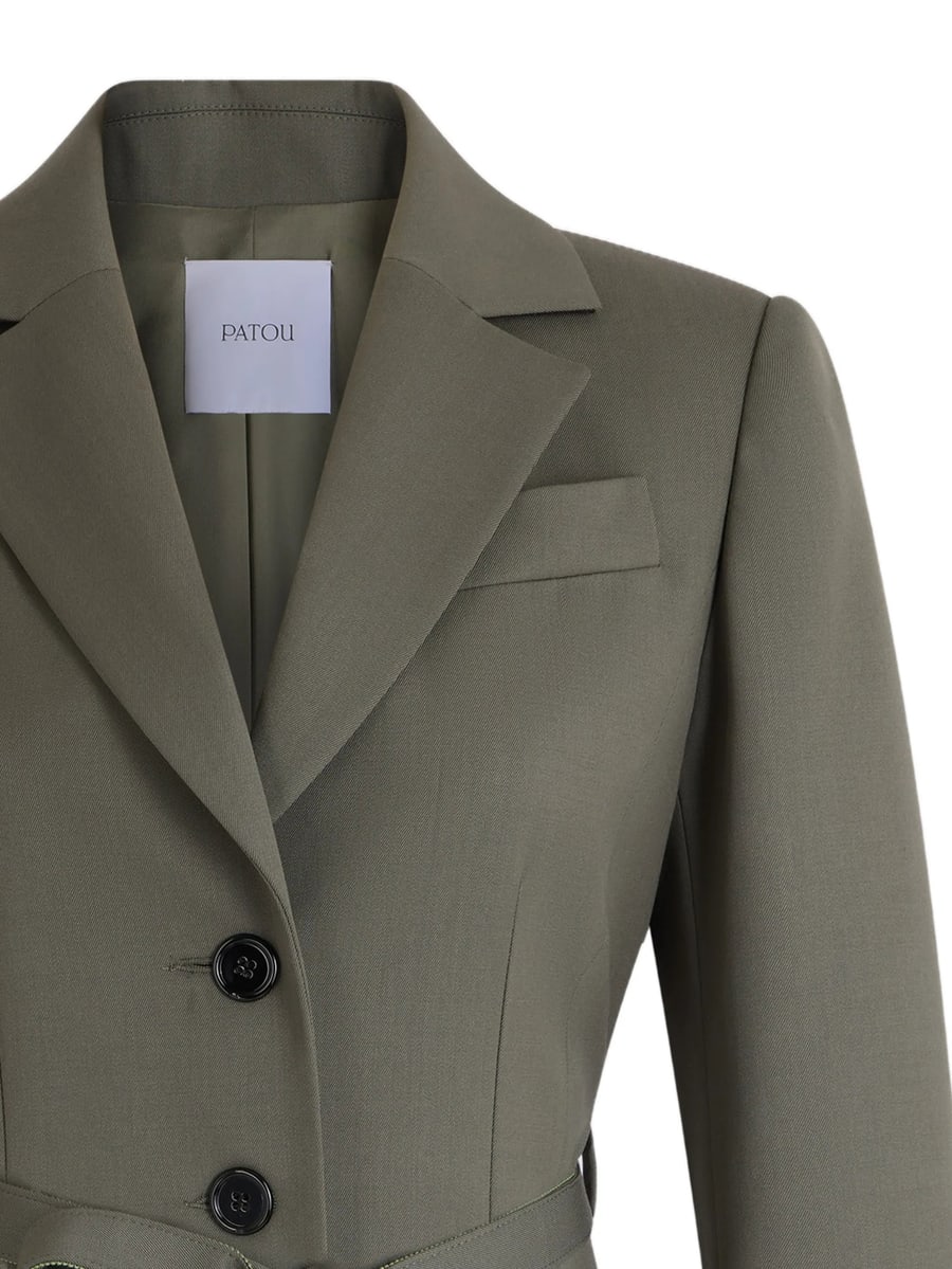 Patou Patou Belted Single-breasted Blazer, view 2