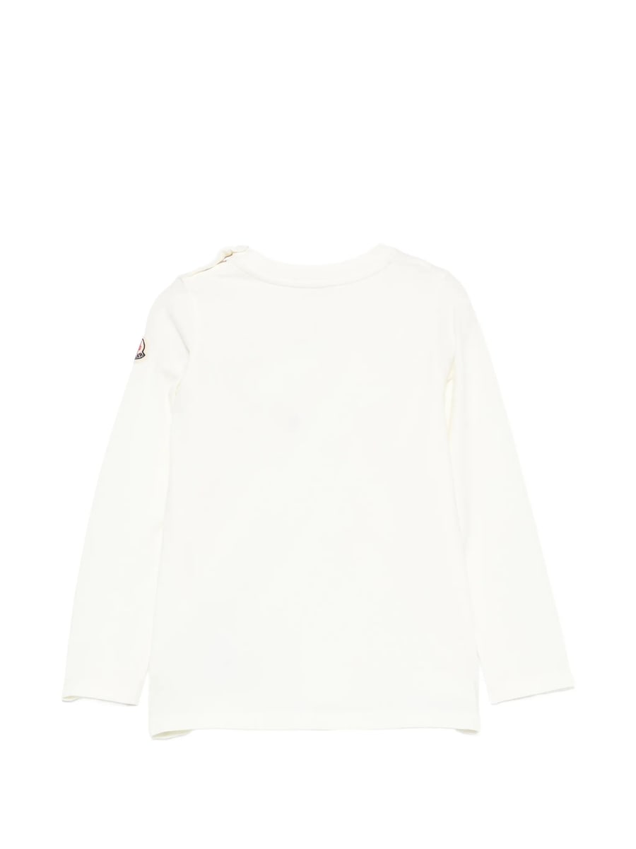 Moncler Moncler Logo-print Floral-embroidered T-shirt, view 2