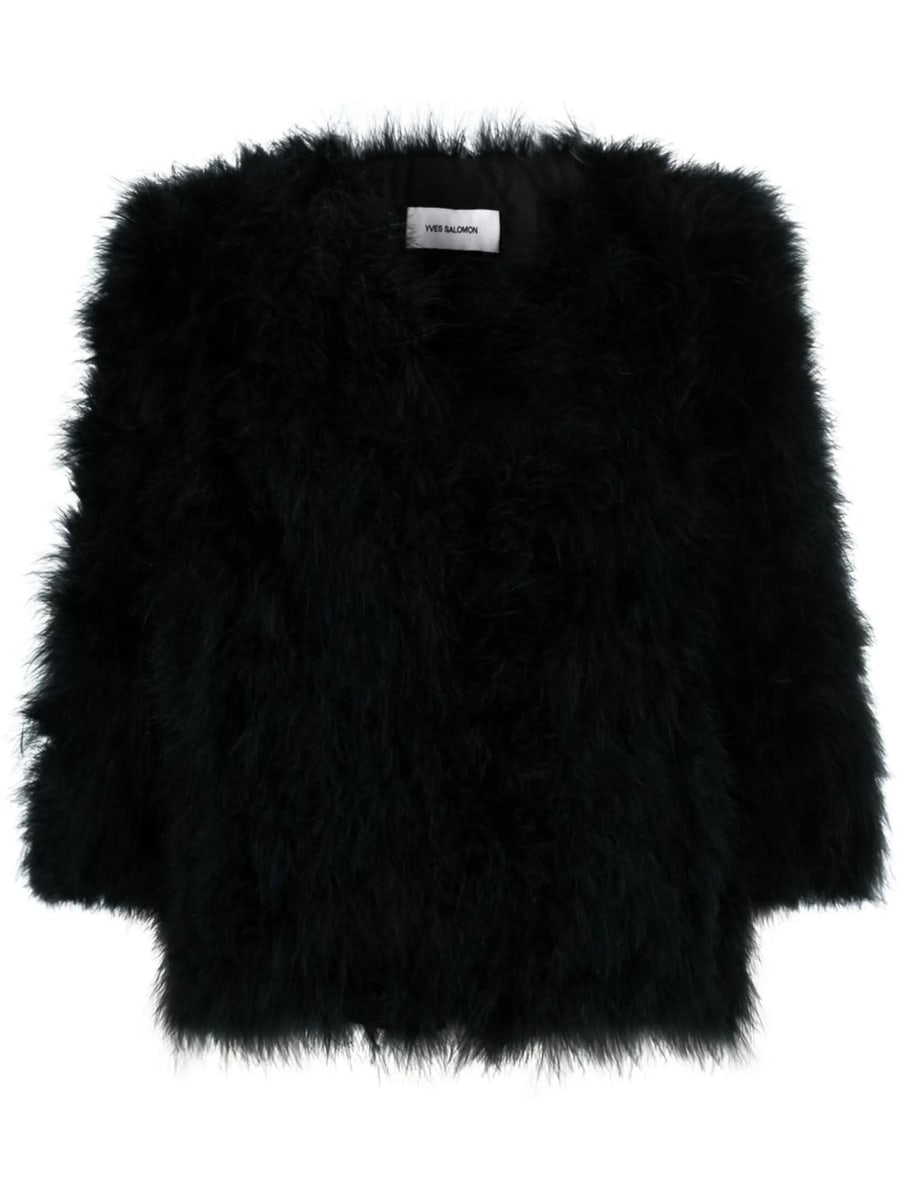 Yves Salomon Yves Salomon Single-breasted Feather Jacket
