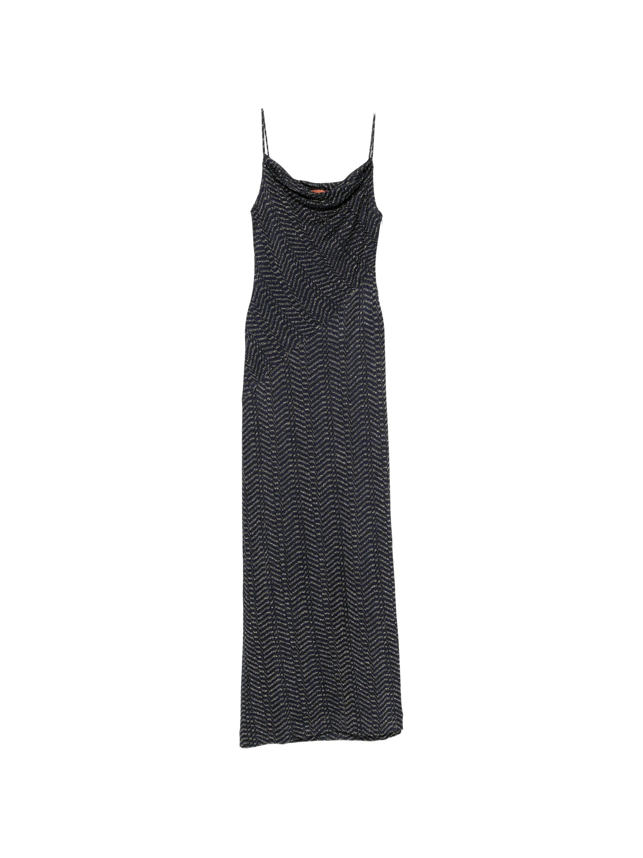 Missoni Missoni Zigzag-knit Cowl-neck Maxi Dress
