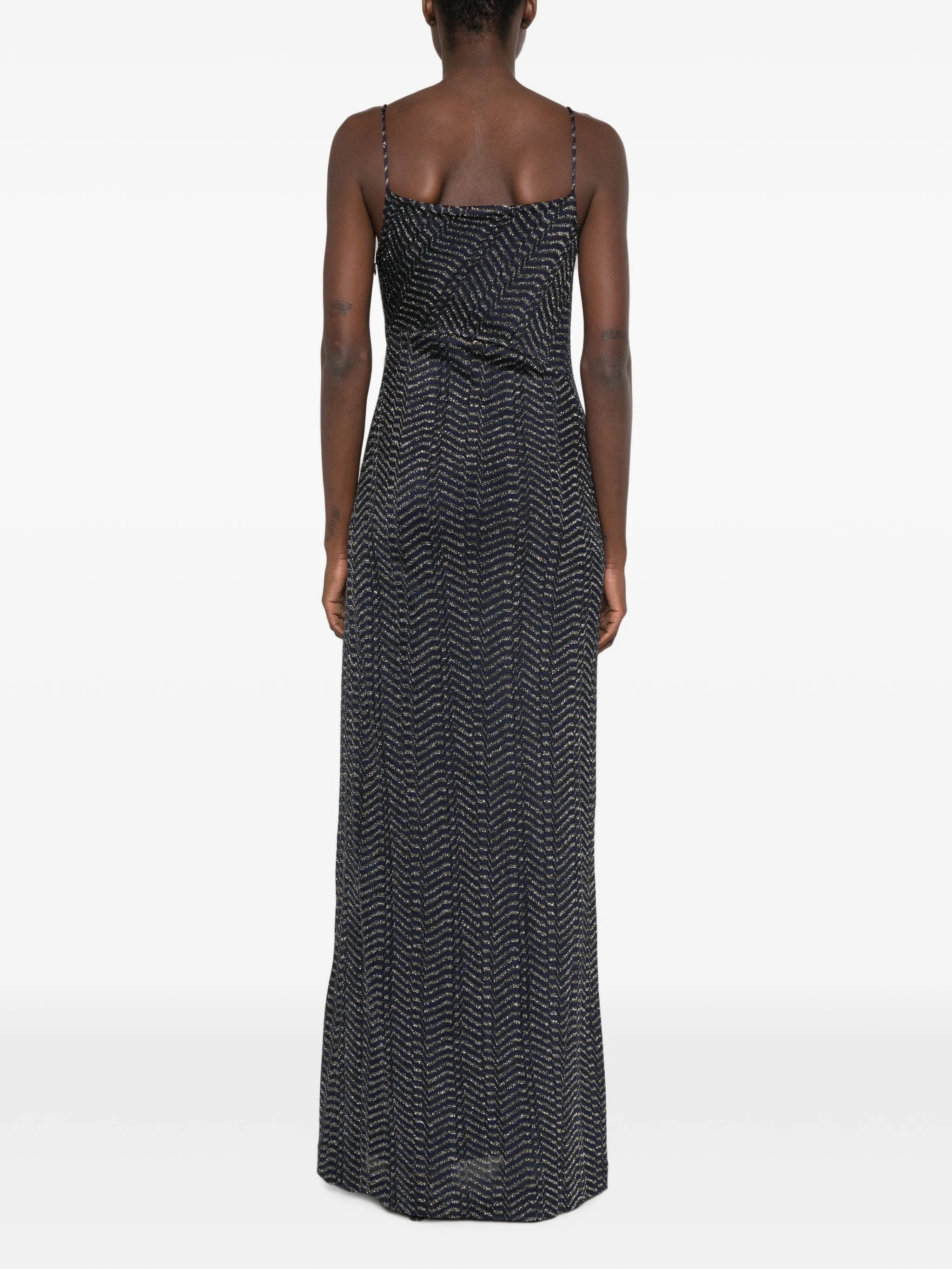 Missoni Missoni Zigzag-knit Cowl-neck Maxi Dress, view 2