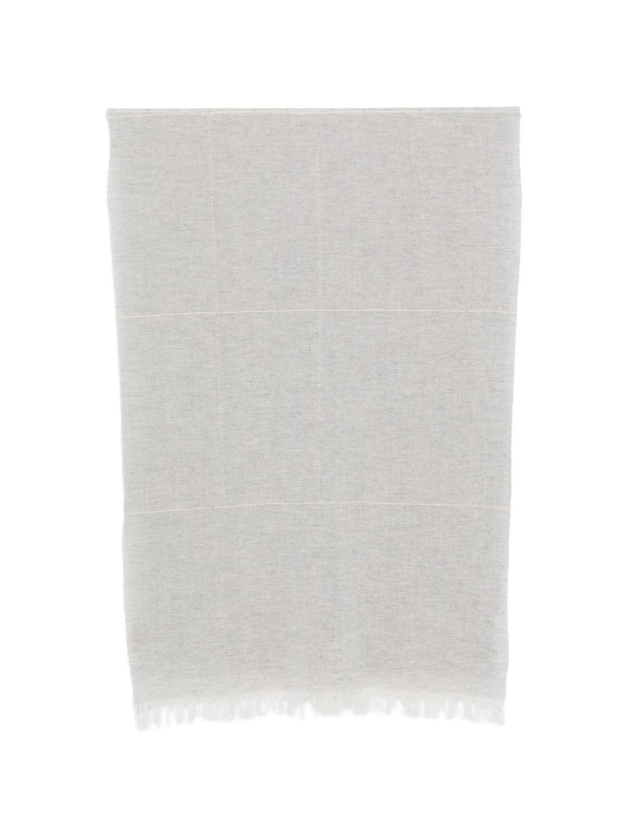 D'aniello D'aniello Checked Fringed-edge Scarf