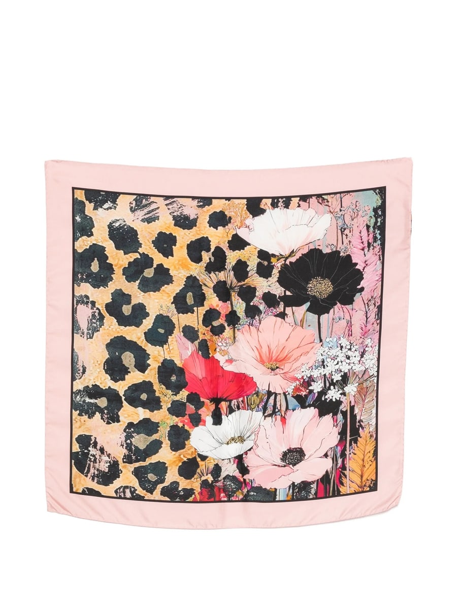 D'aniello D'aniello Floral Leopard-print Scarf