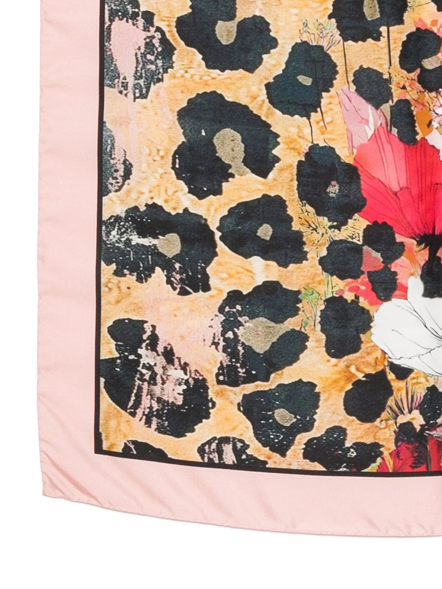 D'aniello D'aniello Floral Leopard-print Scarf, view 3