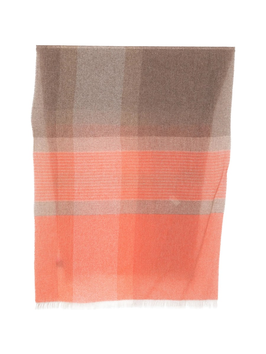 D'aniello D'aniello Check Frayed Scarf