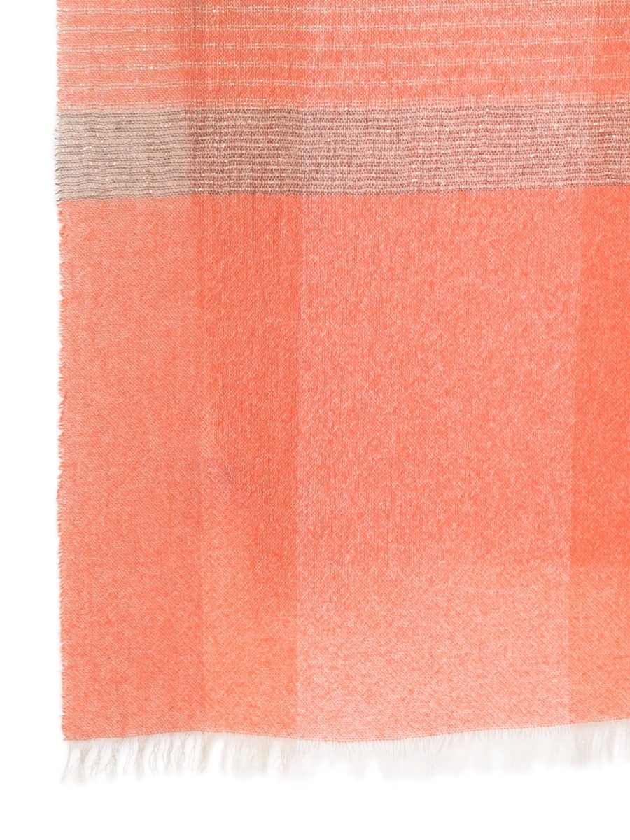 D'aniello D'aniello Check Frayed Scarf, view 3