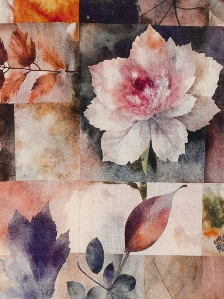 D'aniello D'aniello Leaf-print Frayed Scarf, view 2