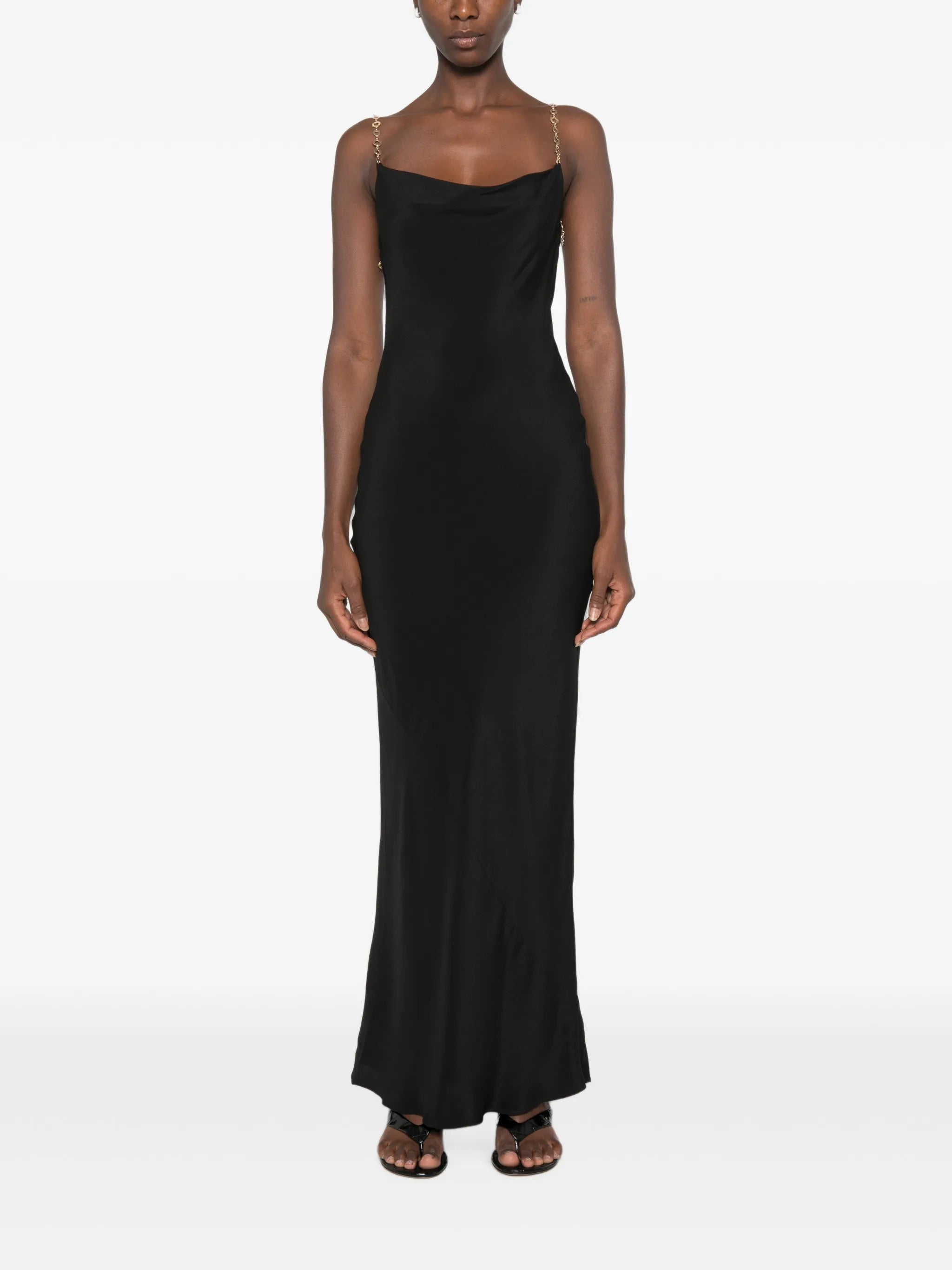 Cult Gaia Cult Gaia Macelyn Chain-strap Cowl-neck Maxi Dress, view 2