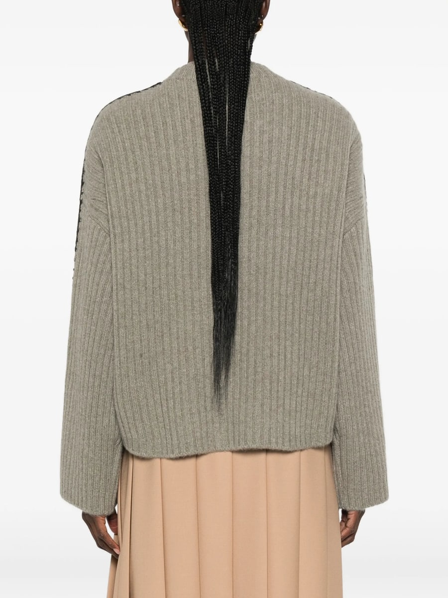 Kujten Kujten Ribbed Whipstitch-trim Sweater, view 2