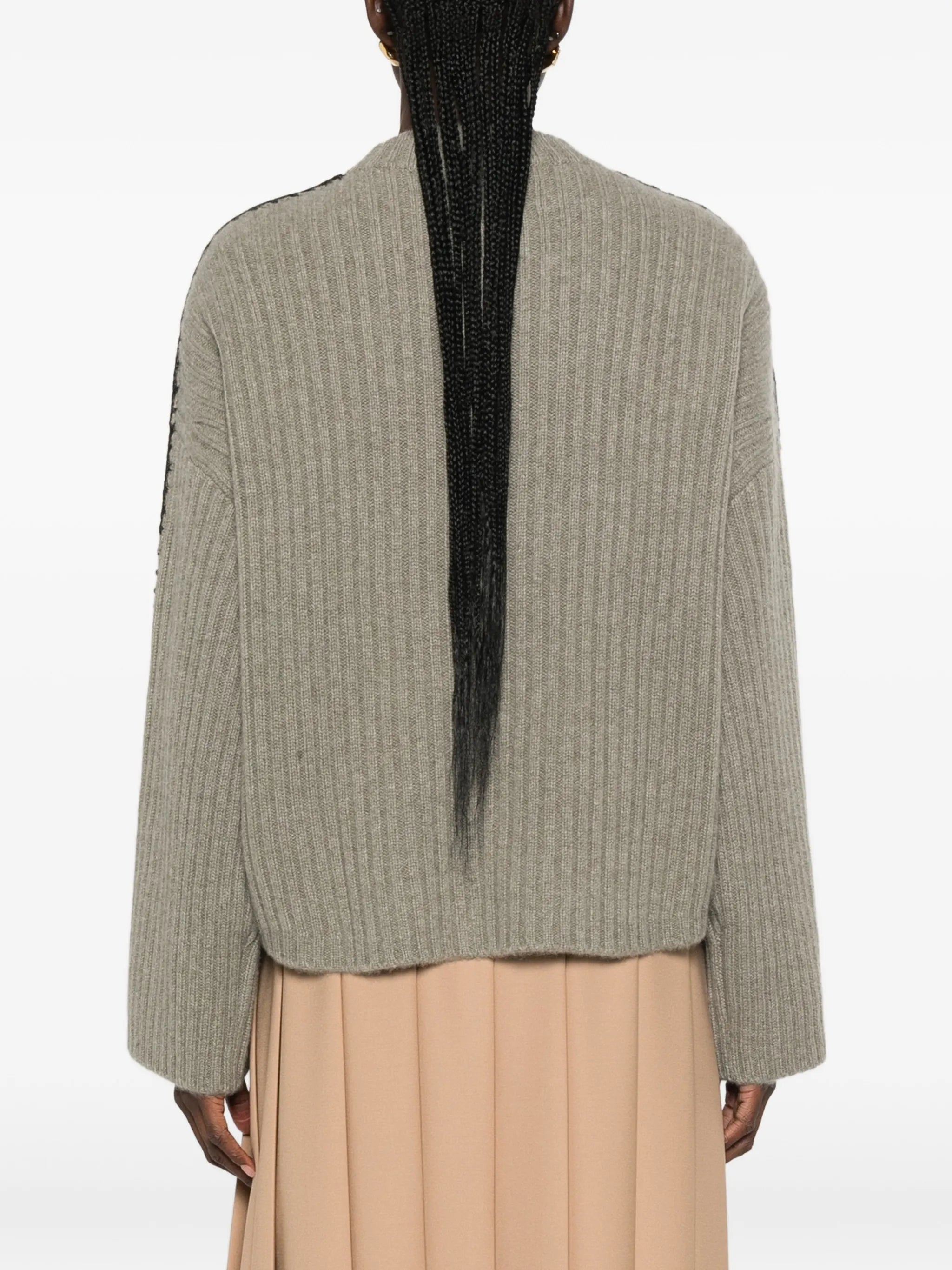Kujten Kujten Ribbed Whipstitch-trim Sweater, view 2