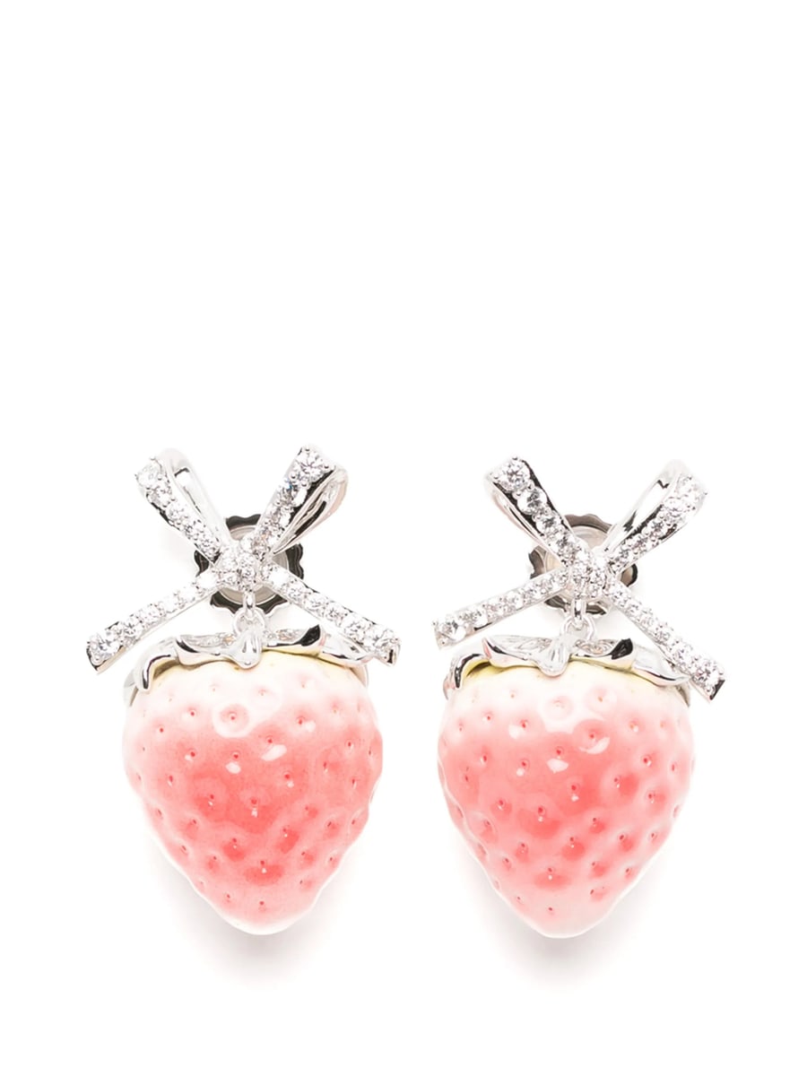 Yvmin Yvmin Strawberry Bowknot Earrings