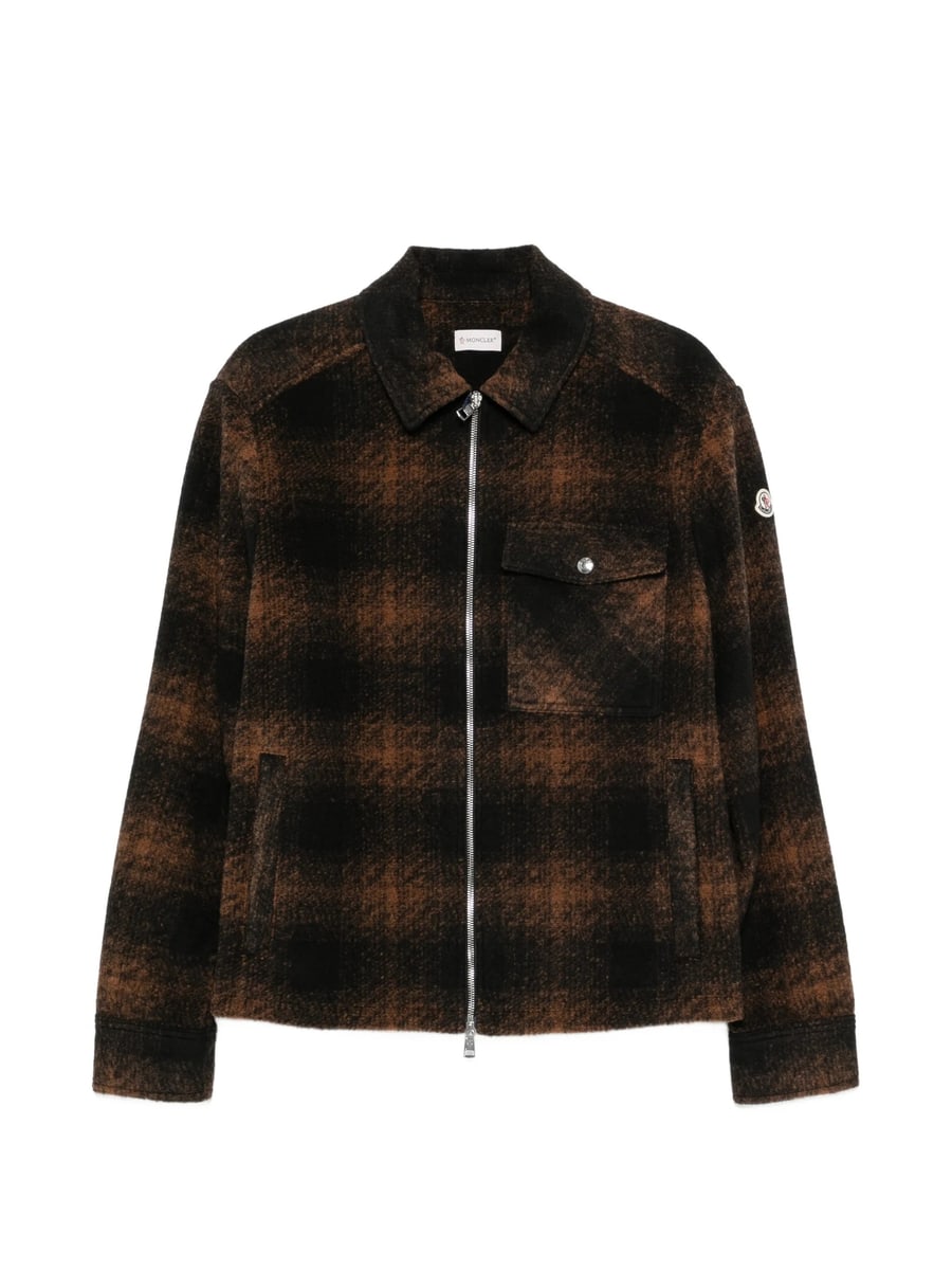 Moncler Moncler Check-pattern Zip-up Overshirt