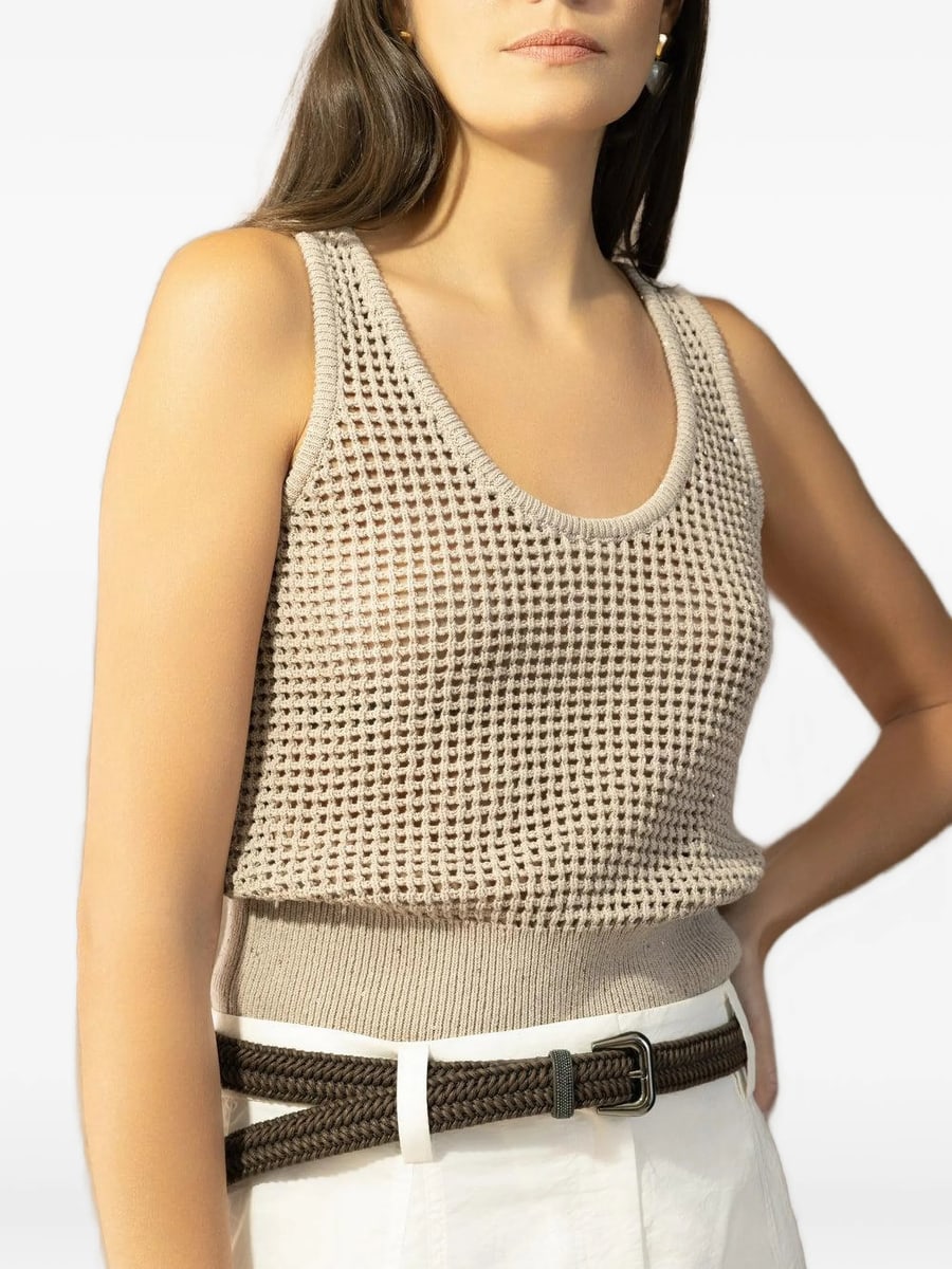 Brunello Cucinelli Brunello Cucinelli Scoop-neck Top, view 5