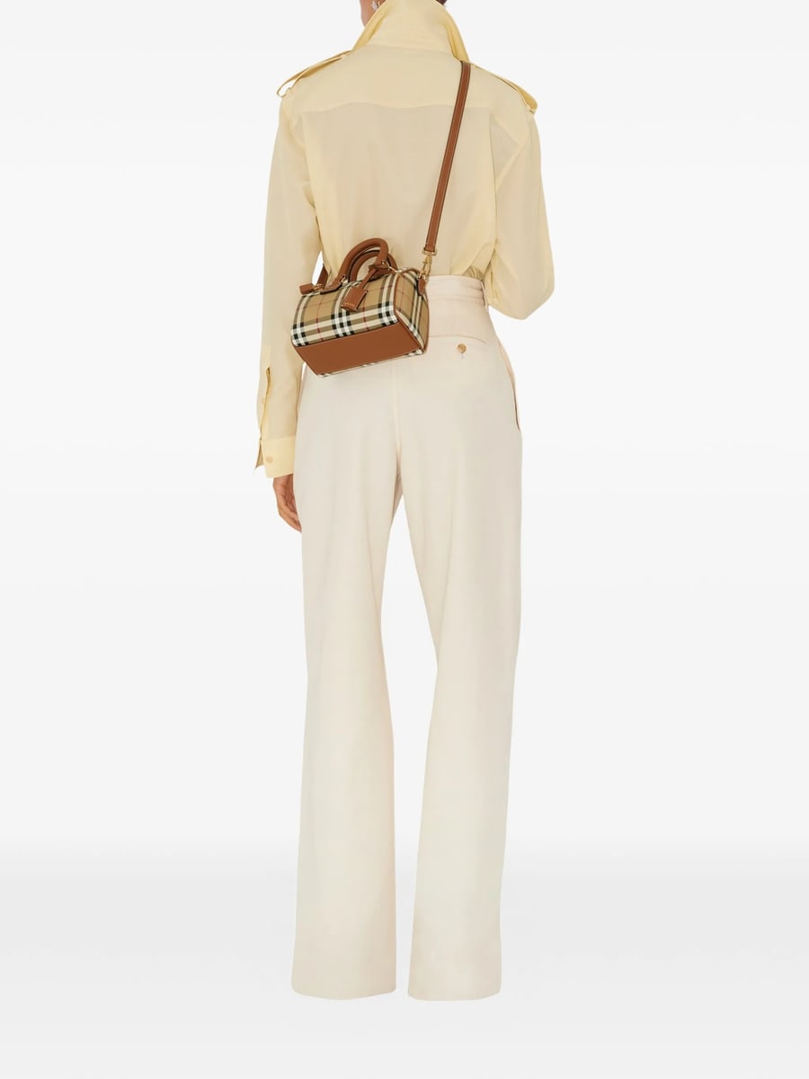 Burberry Burberry Mini Check Bowling Bag, view 3