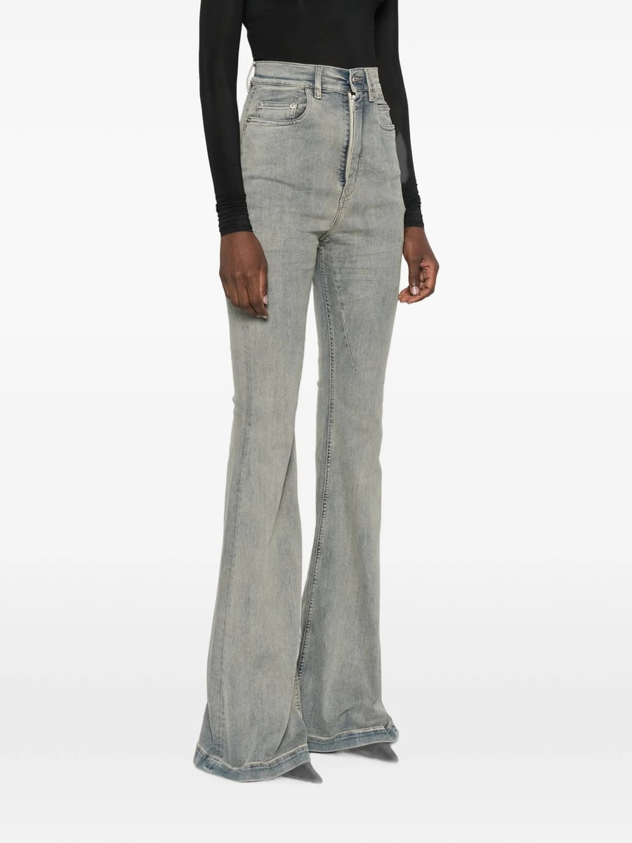 Rick Owens DRKSHDW Rick Owens Drkshdw High-waisted Flared Jeans, view 3