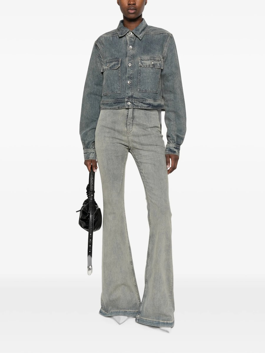 Rick Owens DRKSHDW Rick Owens Drkshdw High-waisted Flared Jeans, view 4