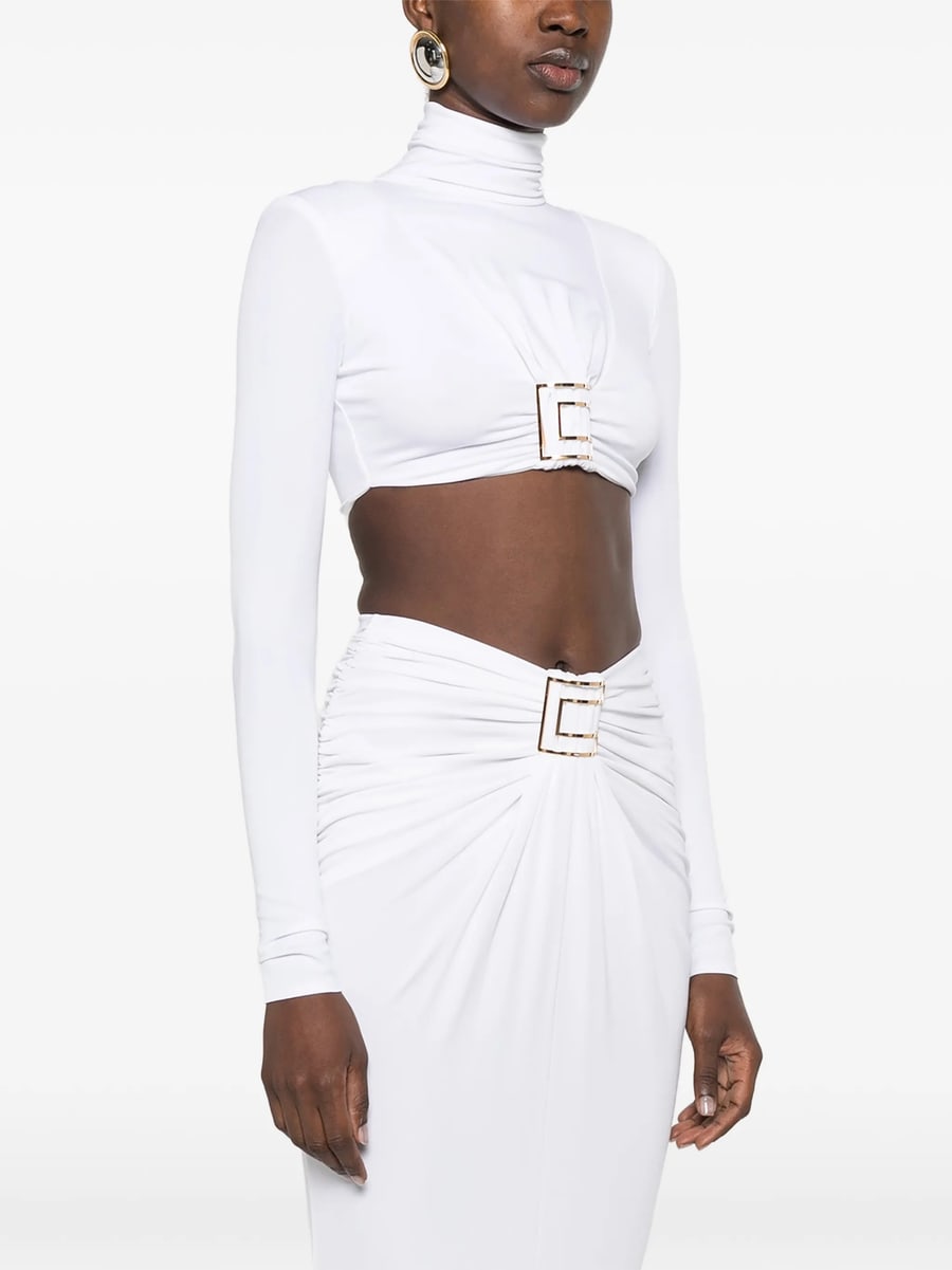 Elisabetta Franchi Elisabetta Franchi Logo-plaque Cropped Top, view 4