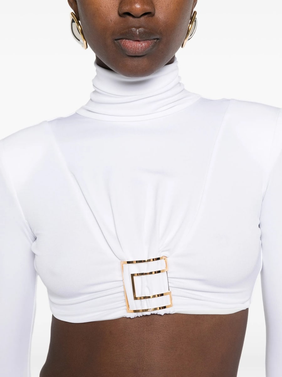 Elisabetta Franchi Elisabetta Franchi Logo-plaque Cropped Top, view 5
