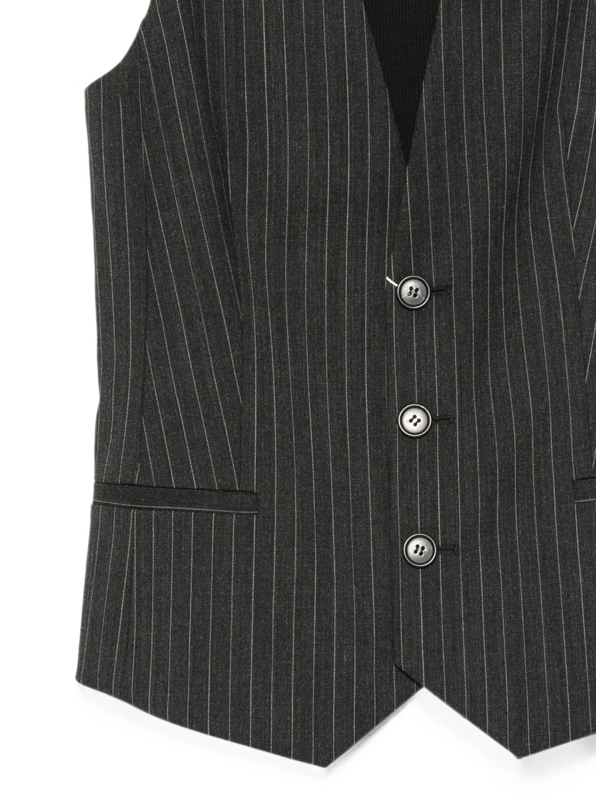 MM6 Maison Margiela Mm6 Maison Margiela Pinstripe-pattern Sleeveless Waistcoat, view 2