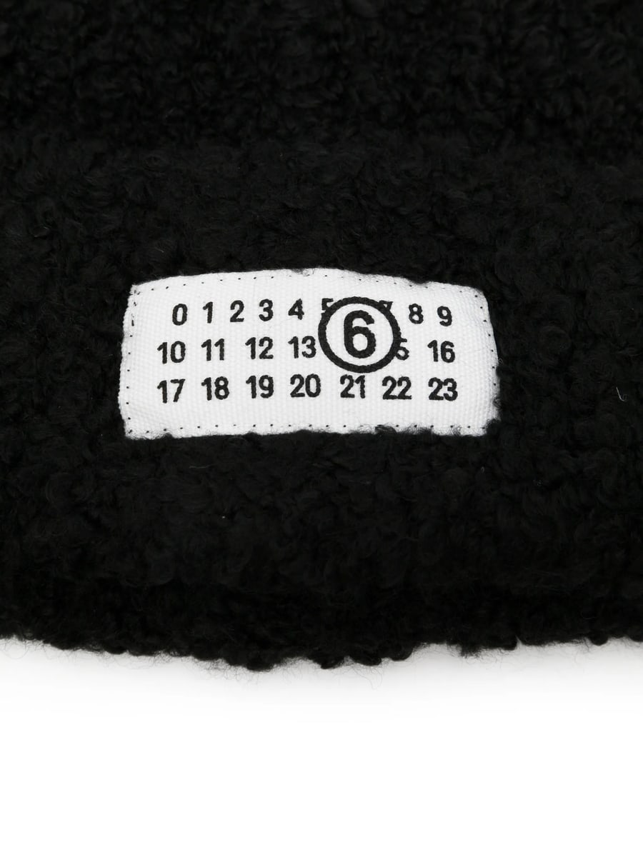 MM6 Maison Margiela Mm6 Maison Margiela Logo-patch Beanie Hat, view 3