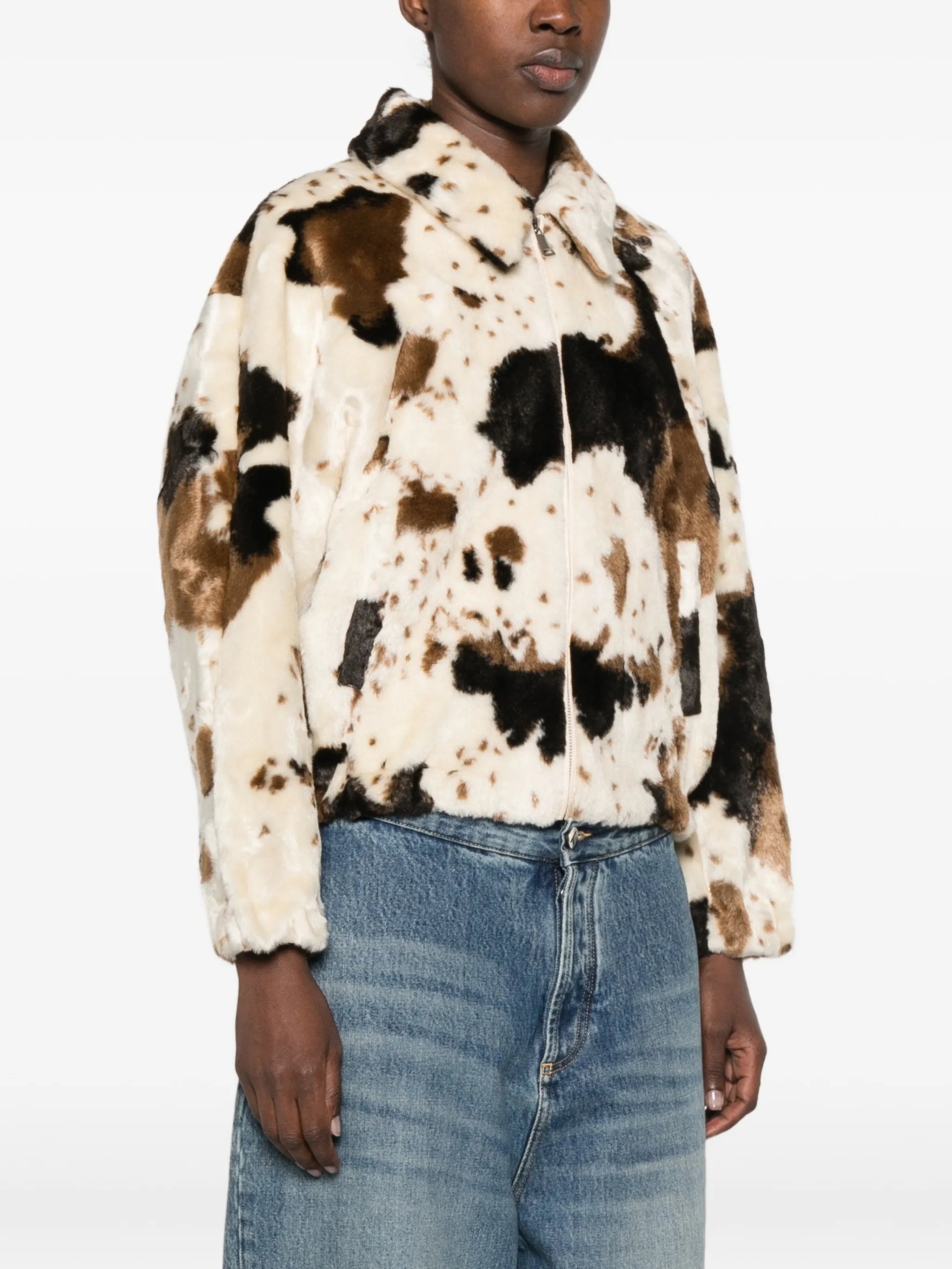Valentini 1972 Valentini 1972 Cow-print Faux-fur Jacket, view 2