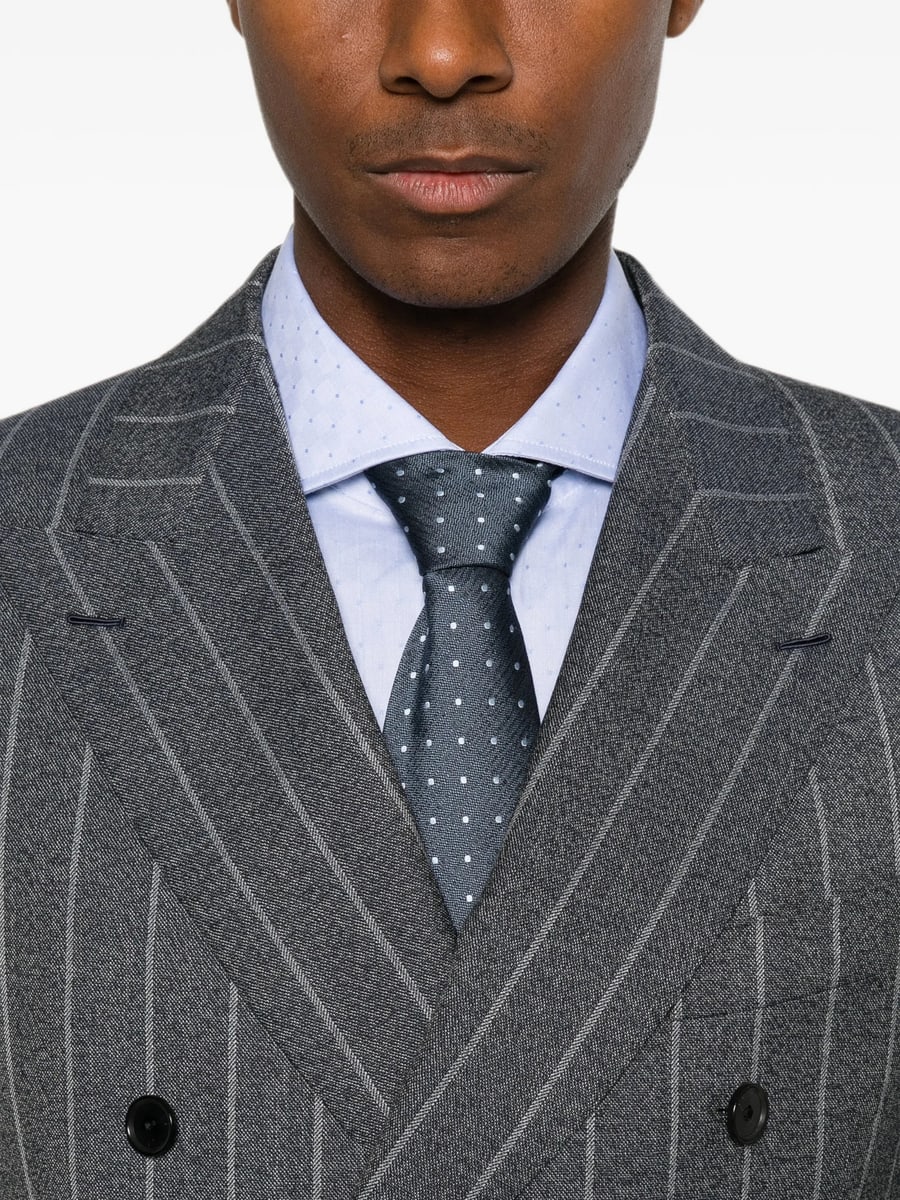 Caruso Caruso Pinstriped Double-breasted Suit, view 4