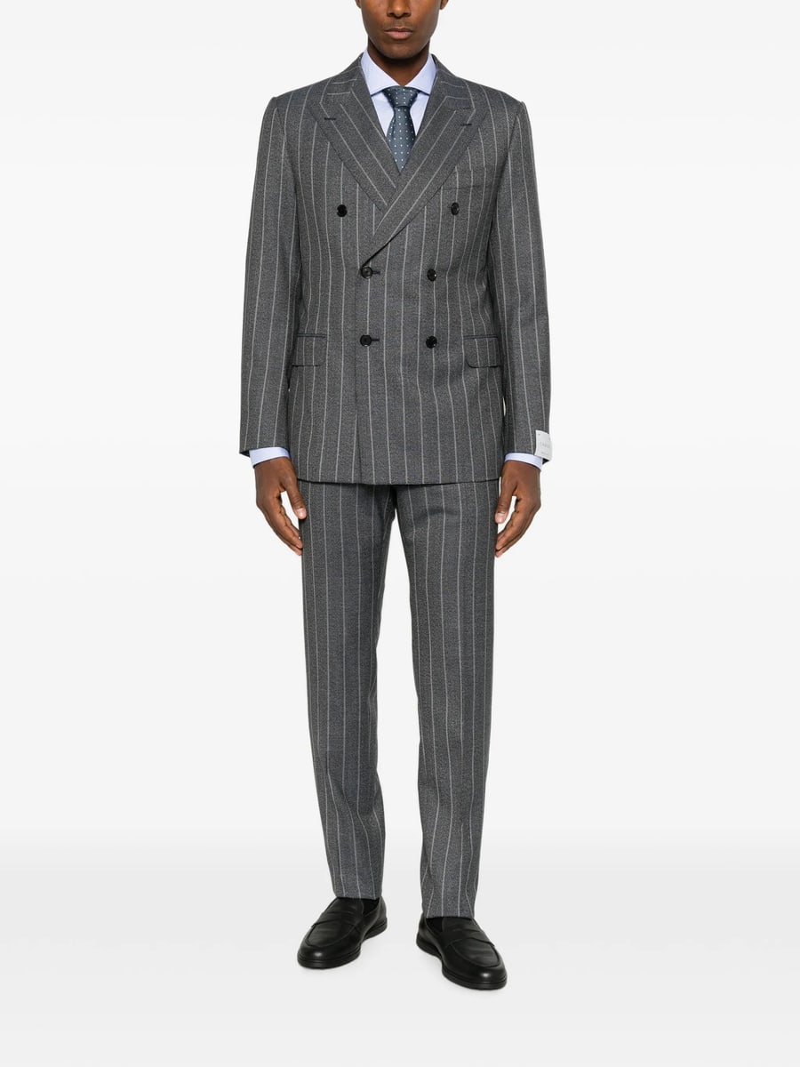 Caruso Caruso Pinstriped Double-breasted Suit, view 5