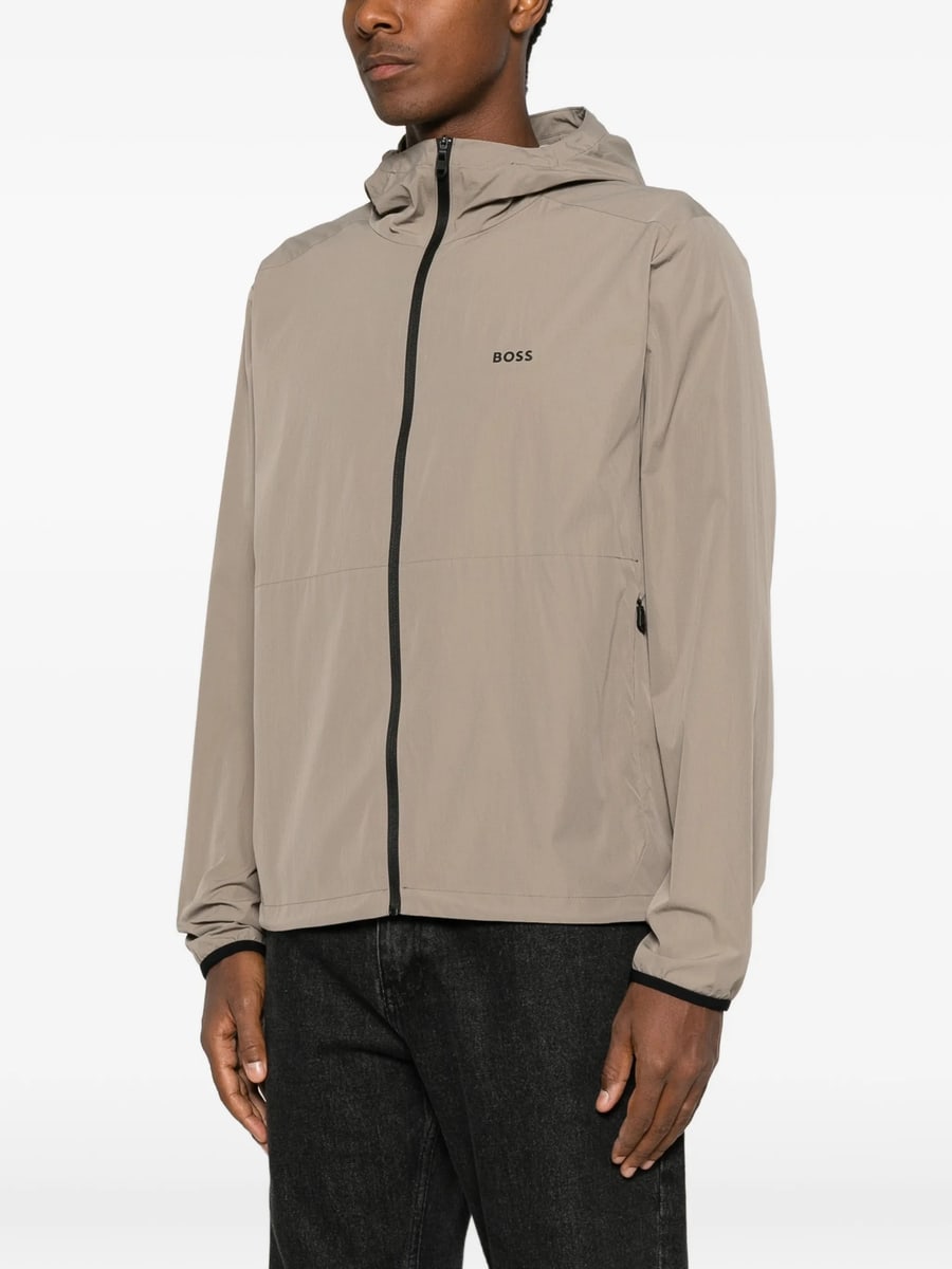Boss Boss Hooded Logo-print Jacket, view 4