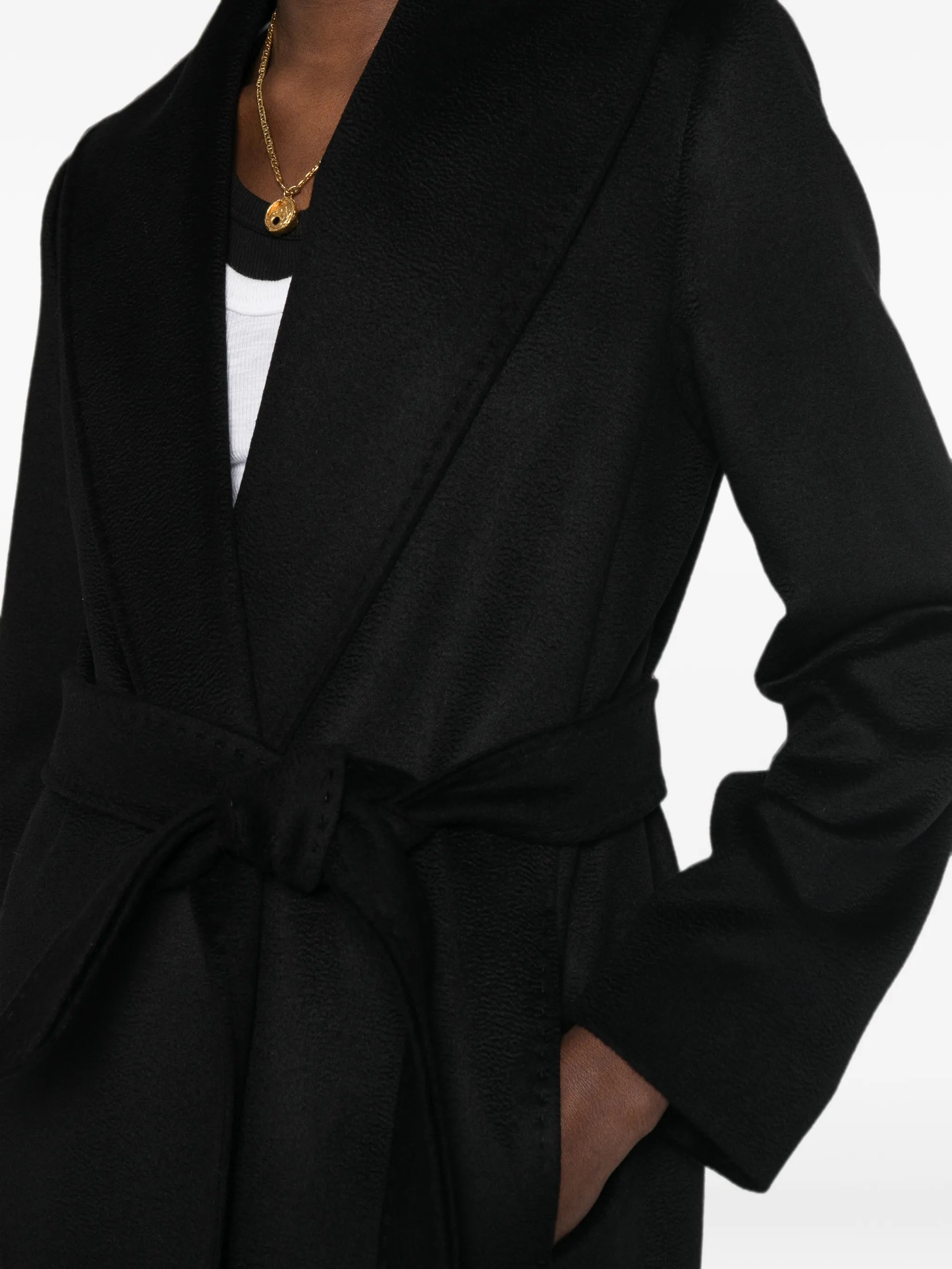 Max Mara Studio Max Mara Studio Loriana Long-sleeve Belted Coat, view 2