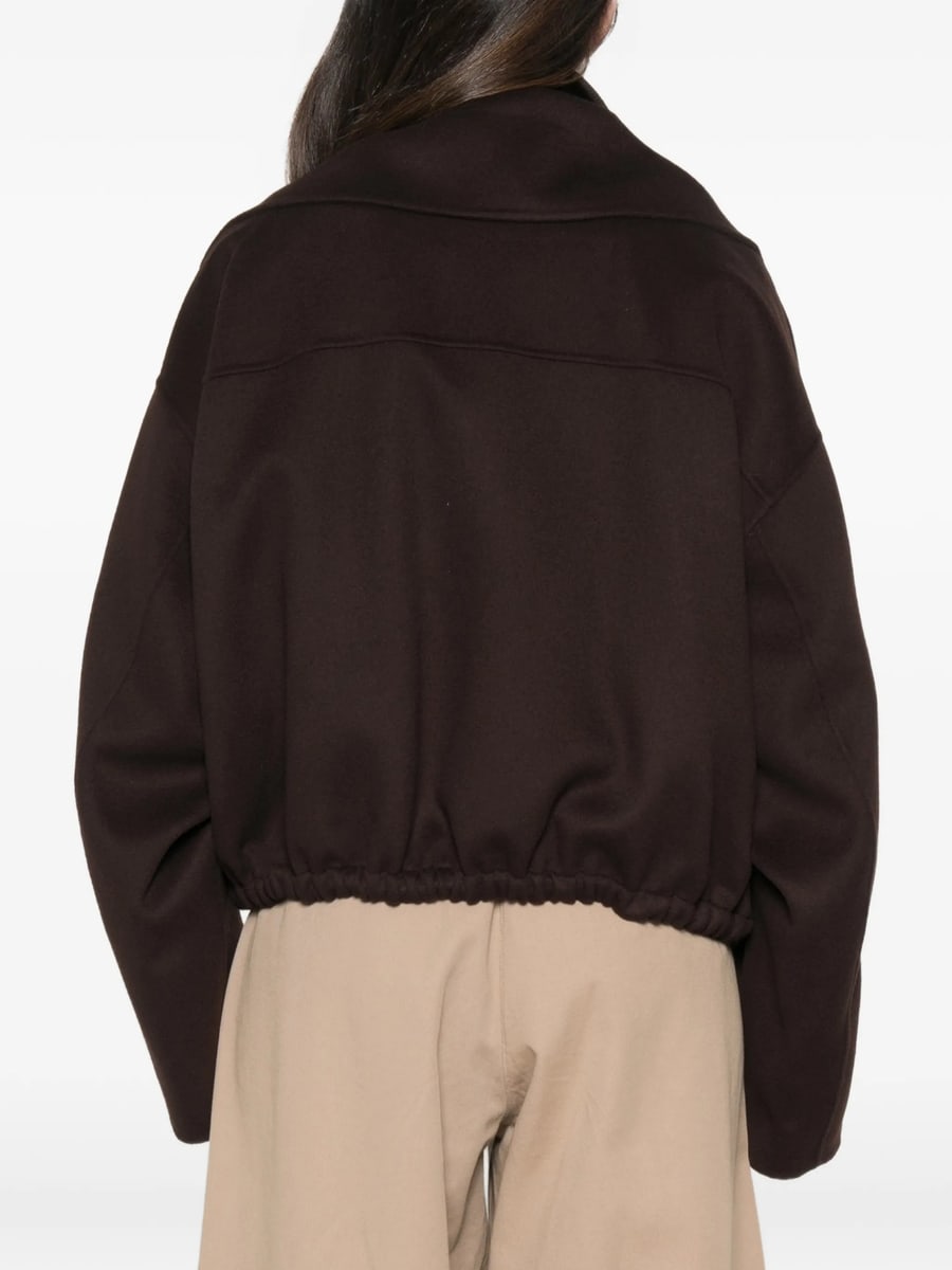 Sportmax Sportmax Layered-collar Elasticated-hem Jacket, view 4
