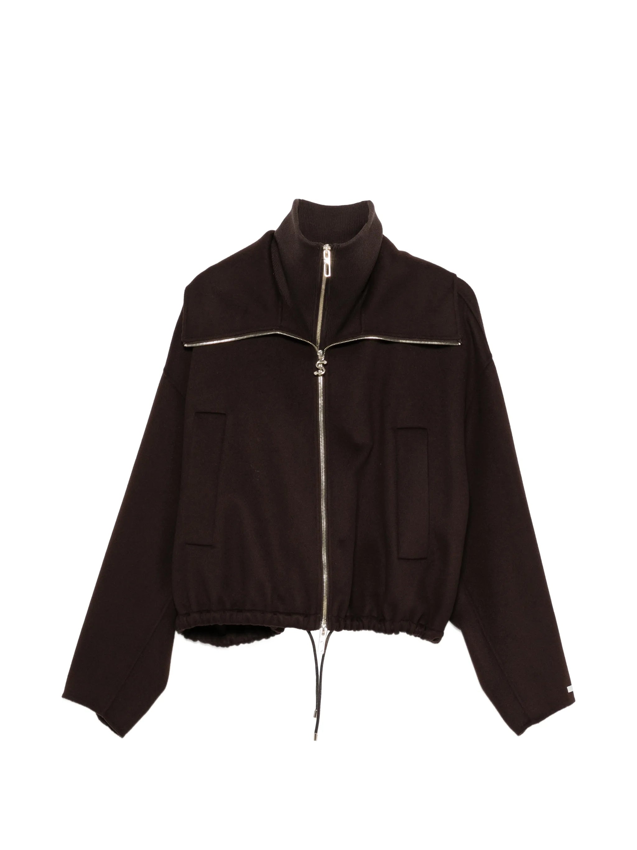 Sportmax Sportmax Layered-collar Elasticated-hem Jacket