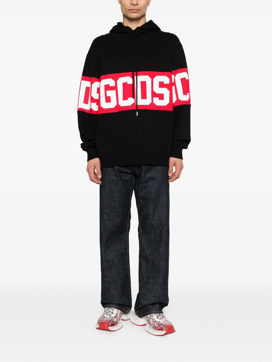 Gcds Gcds Logo-stripe Hoodie, view 3