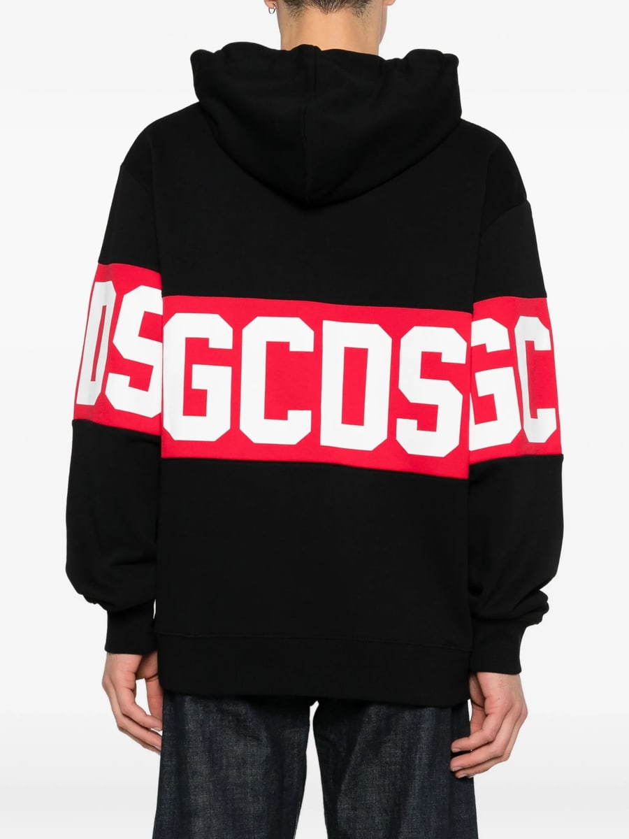 Gcds Gcds Logo-stripe Hoodie, view 4
