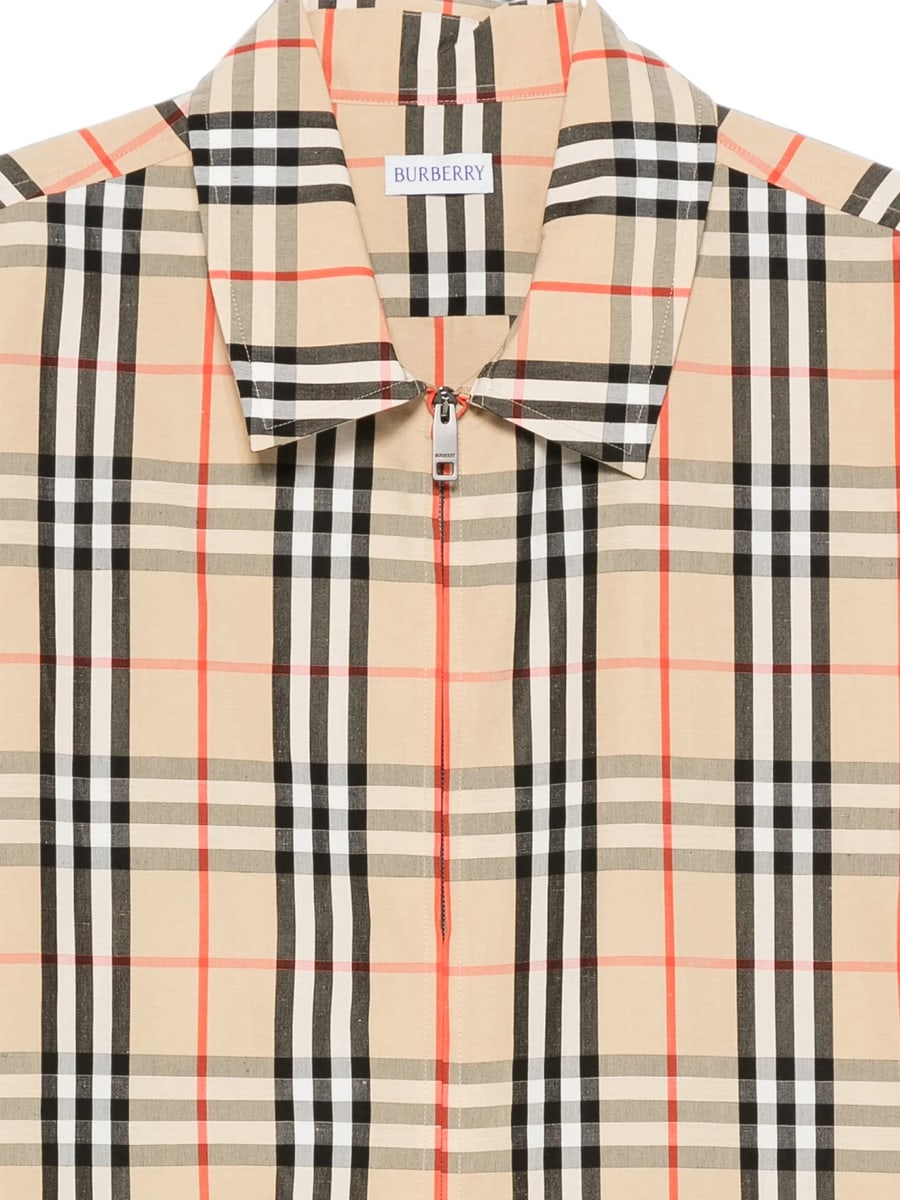 Burberry Burberry Check-pattern Zip-fastening Overshirt, view 2