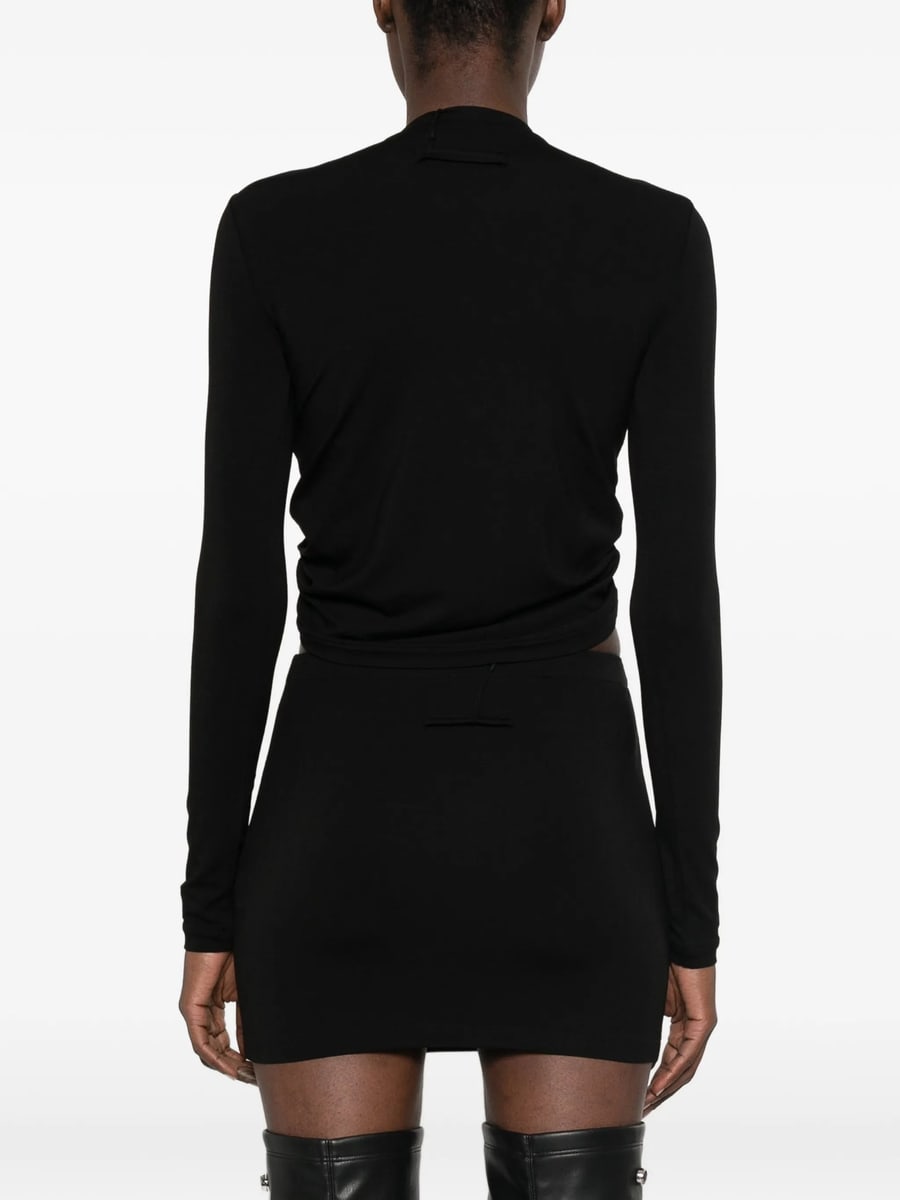 Jean Paul Gaultier Jean Paul Gaultier Gathered Logo-patch Top, view 3