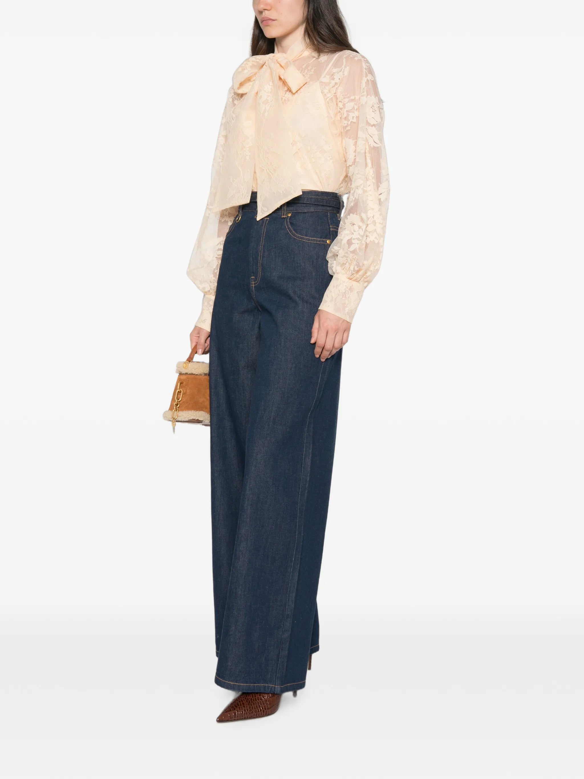 Zimmermann Zimmermann High-waisted Wide-leg Jeans, view 2