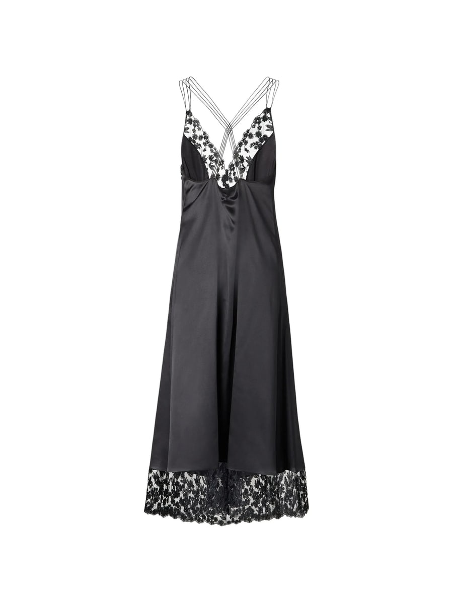 Fendi Fendi Black Silk And Lace Dress, view 3