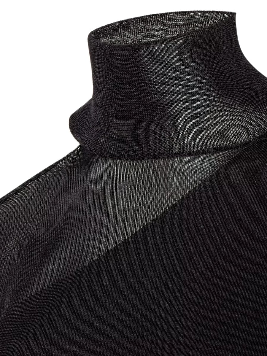 Fendi Fendi Black Silk Organza Sweater, view 2