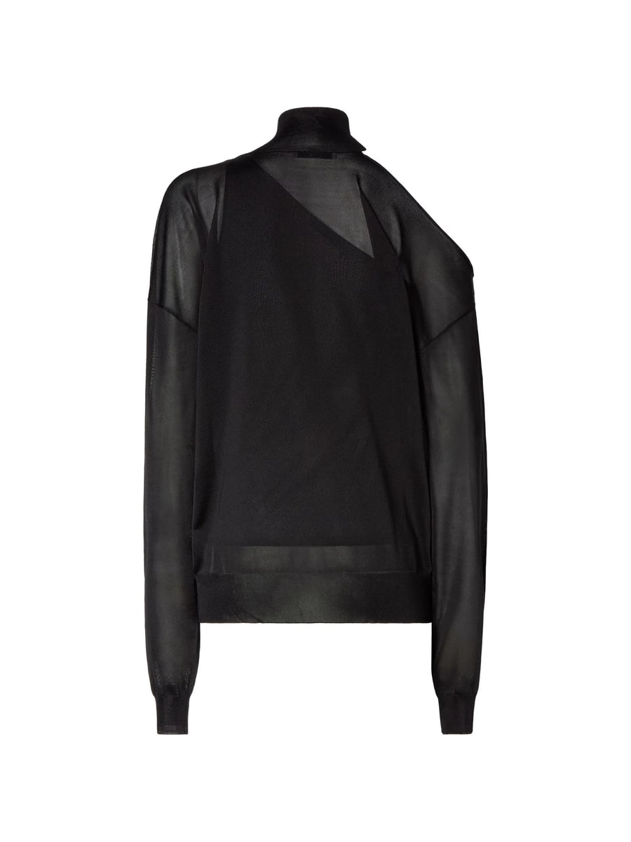 Fendi Fendi Black Silk Organza Sweater, view 3